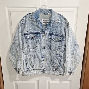 Women's Stefano Jean Jacket-L-Stonewashed Blue Heavy Denim